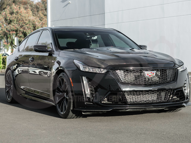 2022-PRESENT CADILLAC CT5-V BLACKWING SEDAN | FACTORY STYLE CARBON FIBER FRONT LIP SPLITTER GROUND EFFECTS